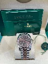 ROLEX DATE JUST ROSE GOLD CHOCOLATE DIAL JUBLIEE FLUTED BEZEL IN BOX PIC FOR MASTER.webp